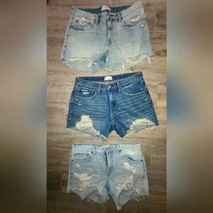 Abercrombie Jean Shorts Set of 3 Size 30/10